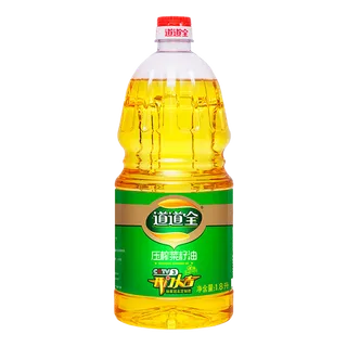 道道全压榨菜籽油1.8升超市商品白底图免抠实物摄影png格式图片透明底
