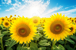 向日葵花海摄影图