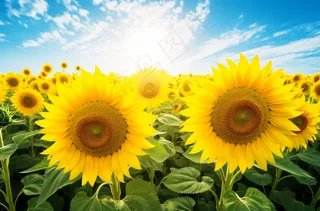 向日葵花海摄影图