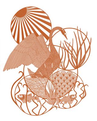 中国风古典传统图案边框纹理祥云灯笼装饰线条PSD背景素材