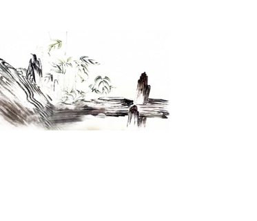 山水画素材中国风水墨画素材元素中国画