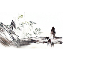 山水画素材中国风水墨画素材元素中国画