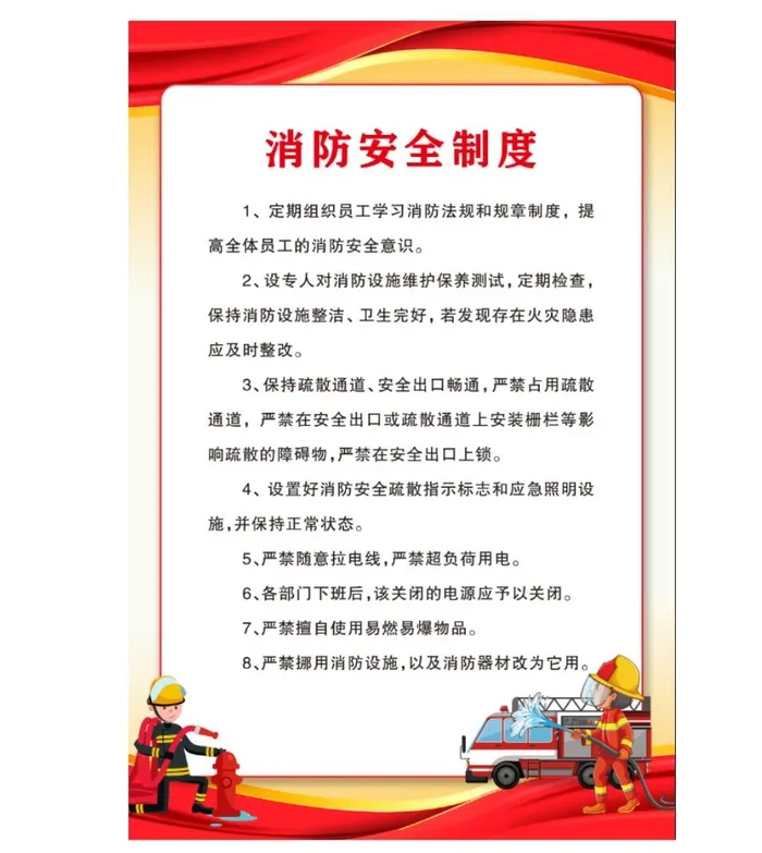 消防安全制度宣传海报psd模版下载