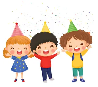 儿童可爱站立开心元素