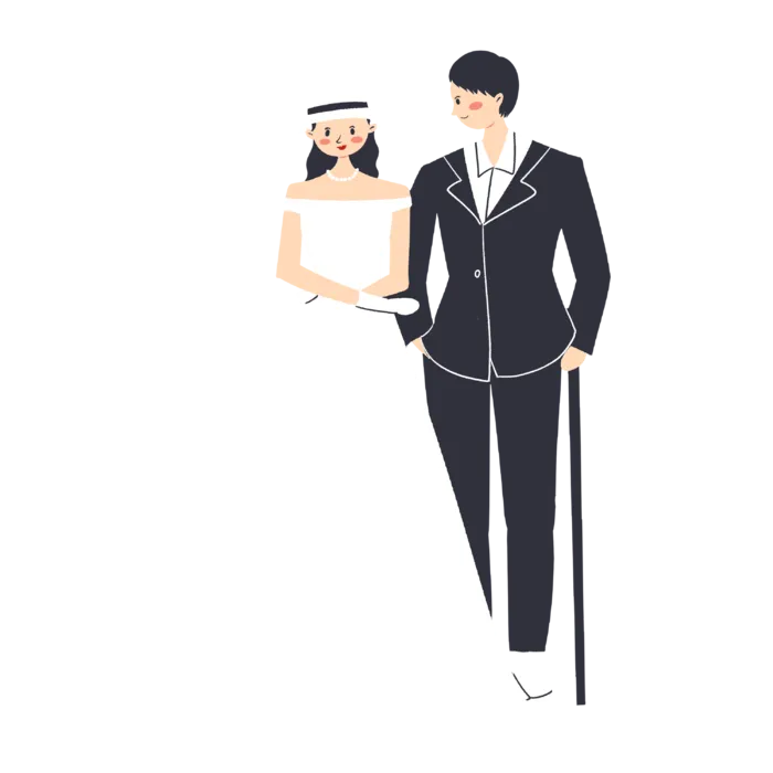 婚纱卡通人物婚礼白纱结婚婚纱摄影手绘