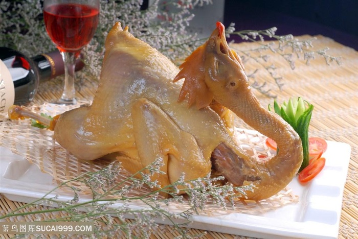 秘制稻香鸡中华美食摄影图