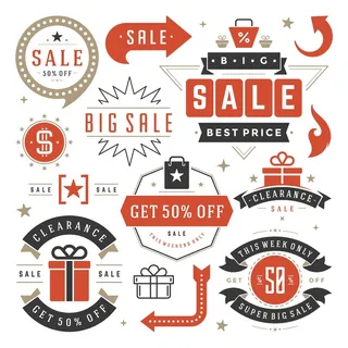 免抠超市促销标签