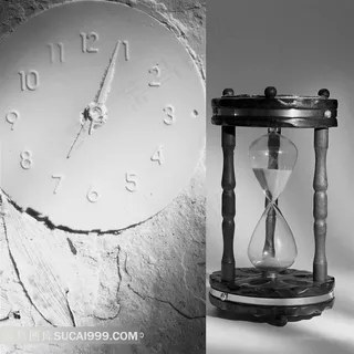 世界表盘沙漏装饰画设计素材