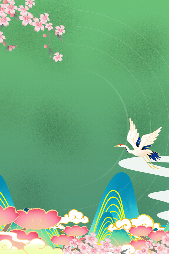 中式古典国潮来袭海报展板宣传背景图PSD设计PS模板素材