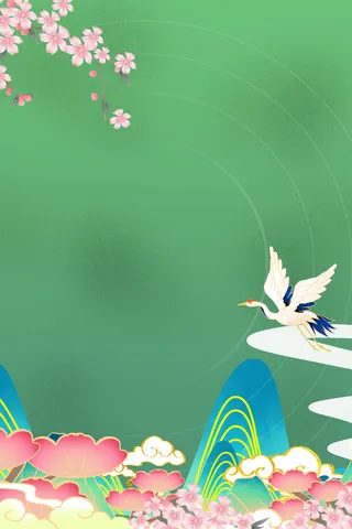 中式古典国潮来袭海报展板宣传背景图PSD设计PS模板素材