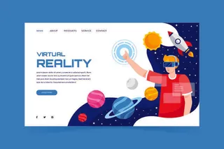 时尚大气元宇宙VR虚拟现实AR网页Banner海报设计模板AI矢量图素材