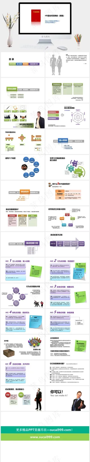 白色标准简洁素雅PPT模板预览图