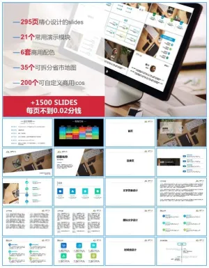 多套封面 目录 内容排版方案商务工作总结报告ppt模板预览图