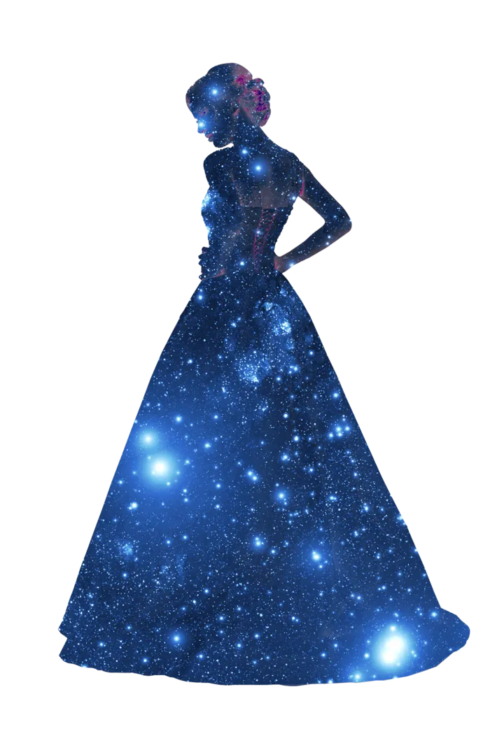 新娘人物星空背影