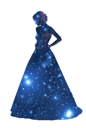 新娘人物星空背影