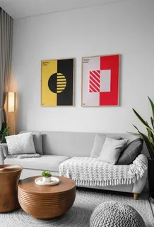 北欧简约风格海报展示Hanging Posters Mockup 北欧简约风格海报展示Hanging Posters Mockup