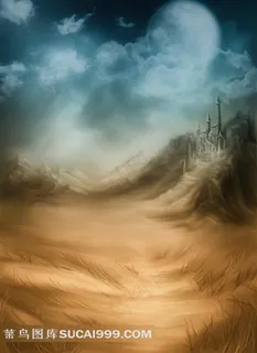 城堡天空风景图片