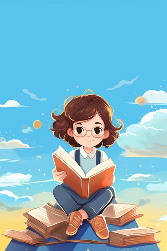 儿童学习天蓝背景