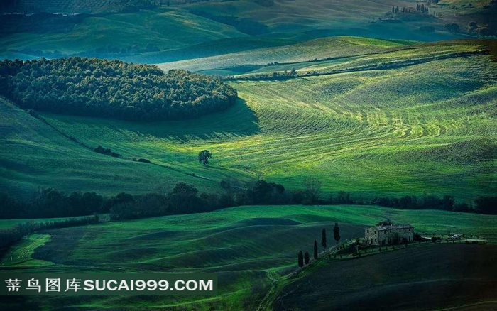唯美山川草地风光素材图片