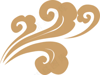 中式传统祥云中国风古典水纹吉祥图案免抠