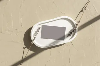 文艺光影单张名片样机