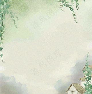 春天中国风的场景