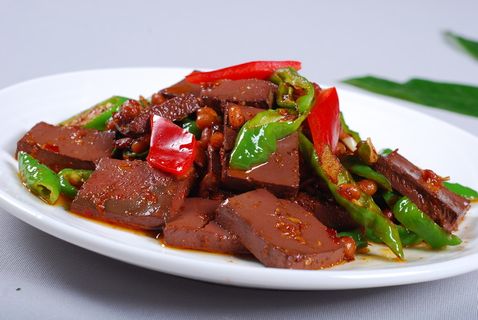 0911XC-484腊八豆炒鸭血