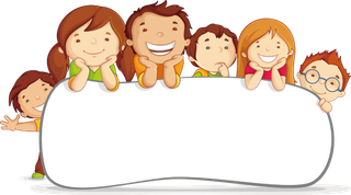 标题框 卡通同学