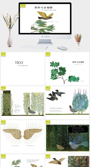 蒂科与金翅膀幼儿园绘本故事ppt模版预览图