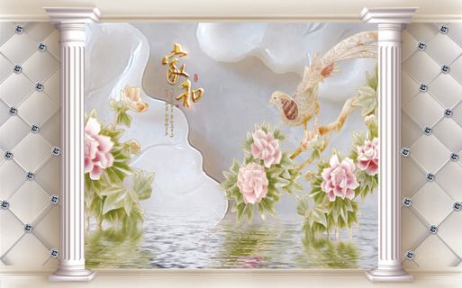 雕塑玉雕背景风景