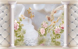 雕塑玉雕背景风景