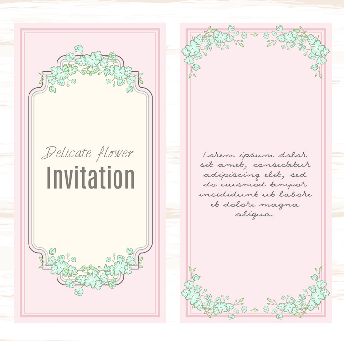 雅致花边图案请贴矢量素材