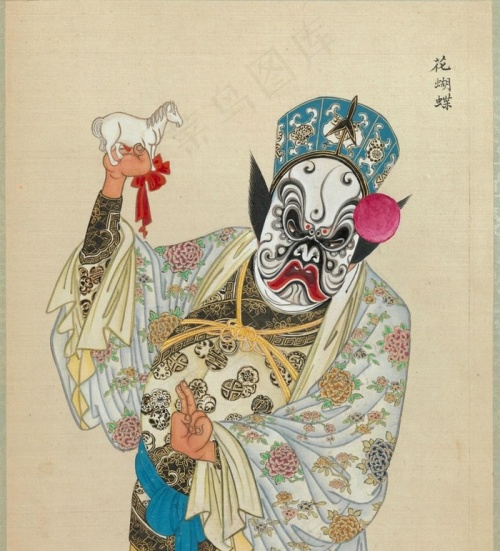 清代宫廷画师京剧人物脸谱绘画图片
