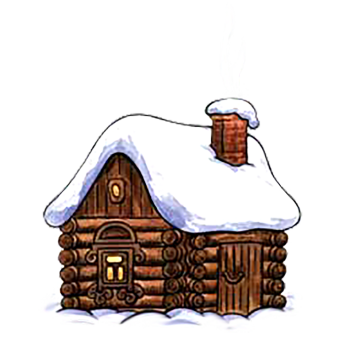 下雪小木屋