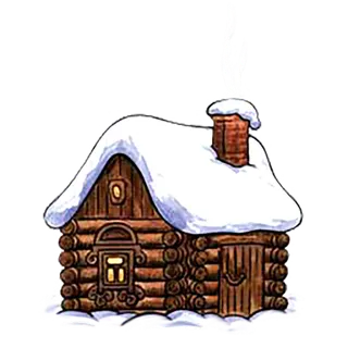 下雪小木屋