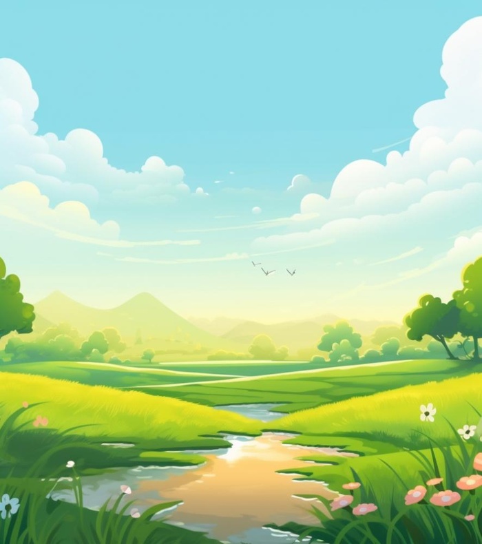 绿色清新户外草地背景