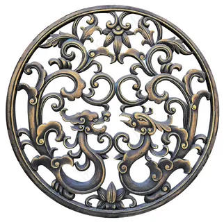 龙凤青铜环形花纹装饰立体中国风圆纹传统纹样