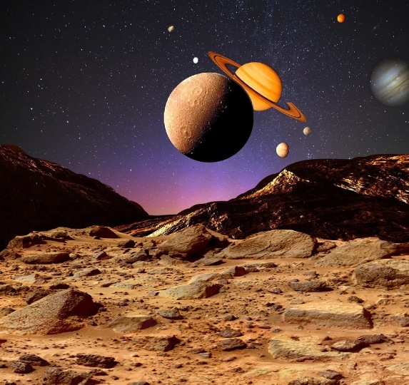 元宇宙世界风景背景墙