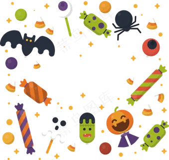 卡通万圣节节日糖果 卡通万圣节节日糖果