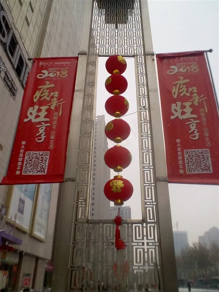 新年灯杆旗宣传