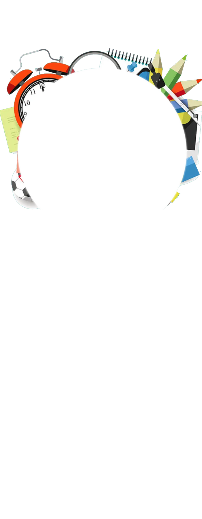 头  装饰 元素 插画 闹钟