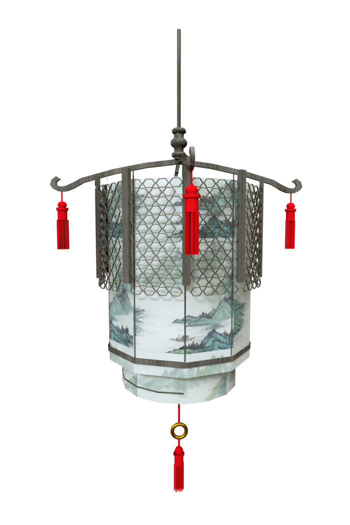 卡通手绘灯笼中秋节元宵节花灯新年海报元素PNG免扣PS素材