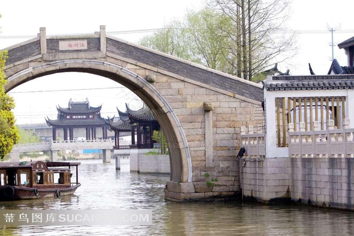 江南水乡苏州小桥流水小船美景