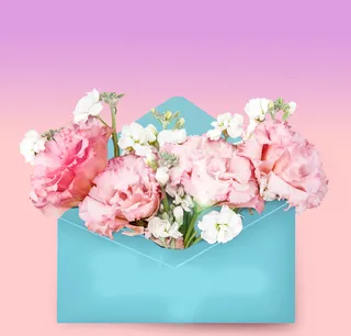 温馨康乃馨贺卡信封