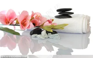 美容SPA清新花朵背景高清图片