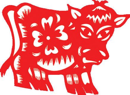 剪纸牛年素材 剪纸牛年素材