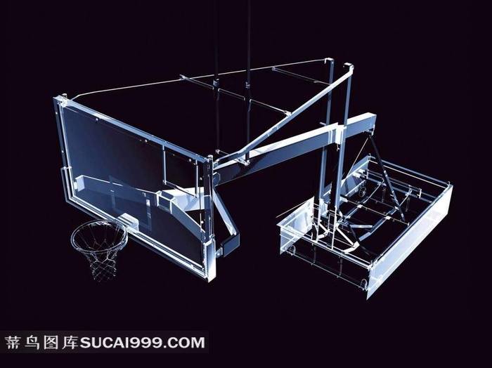X光篮球架透视图素材