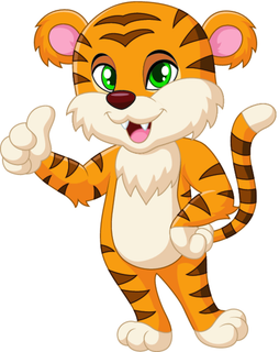 卡通小老虎PNG免抠插画素材可爱动物老虎插画贴图PNG免抠设计素材