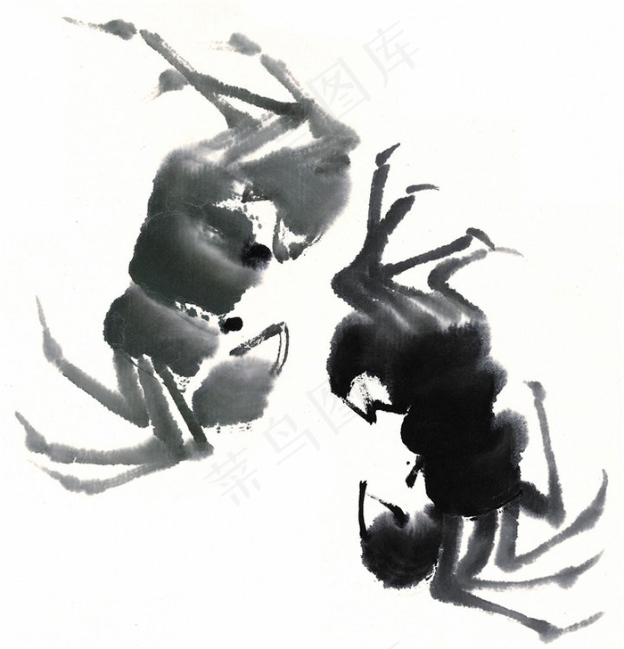 鱼虾蟹龟中国画美图素材