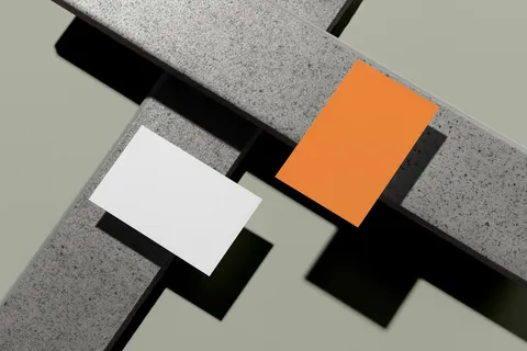 石头背景高档轻奢名片样机